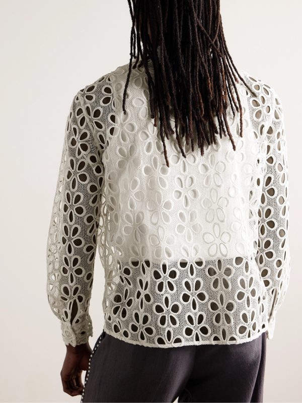 Primrose Broderie Anglaise Cotton-Lace Shirt - BK Primrose Broderie Anglaise Cotton-Lace Shirt - BK