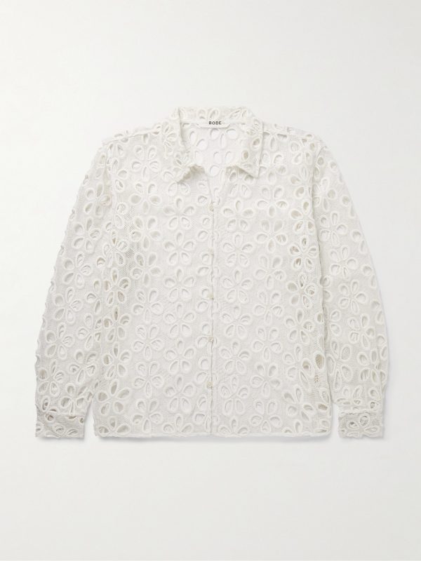 Primrose Broderie Anglaise Cotton-Lace Shirt Primrose Broderie Anglaise Cotton-Lace Shirt