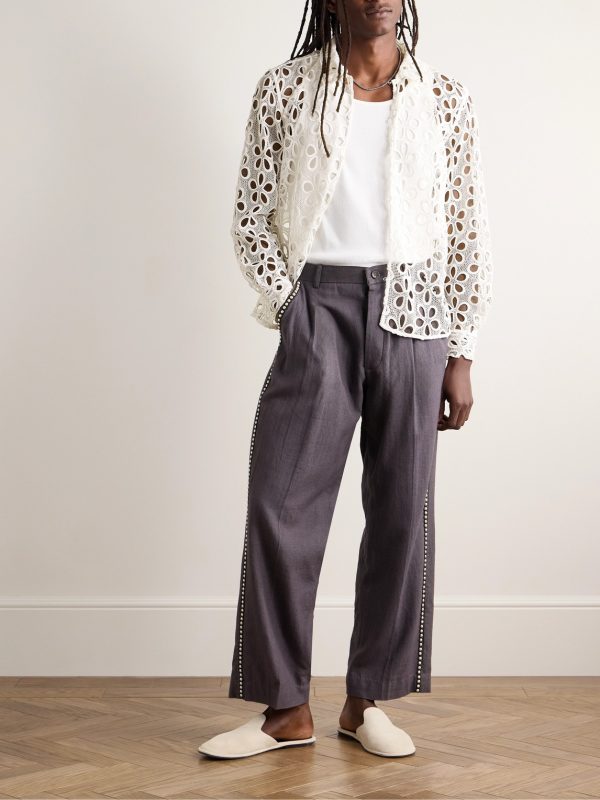 Primrose Broderie Anglaise Cotton-Lace Shirt - OU Primrose Broderie Anglaise Cotton-Lace Shirt - OU