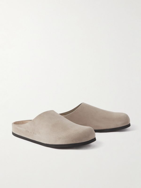 Logo-Debossed Suede Clogs - FR