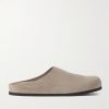 Logo-Debossed Suede Clogs