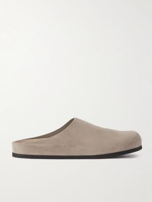 Logo-Debossed Suede Clogs Logo-Debossed Suede Clogs
