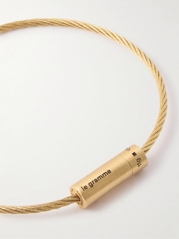 11g Brushed 18-Karat Gold Bracelet - CU