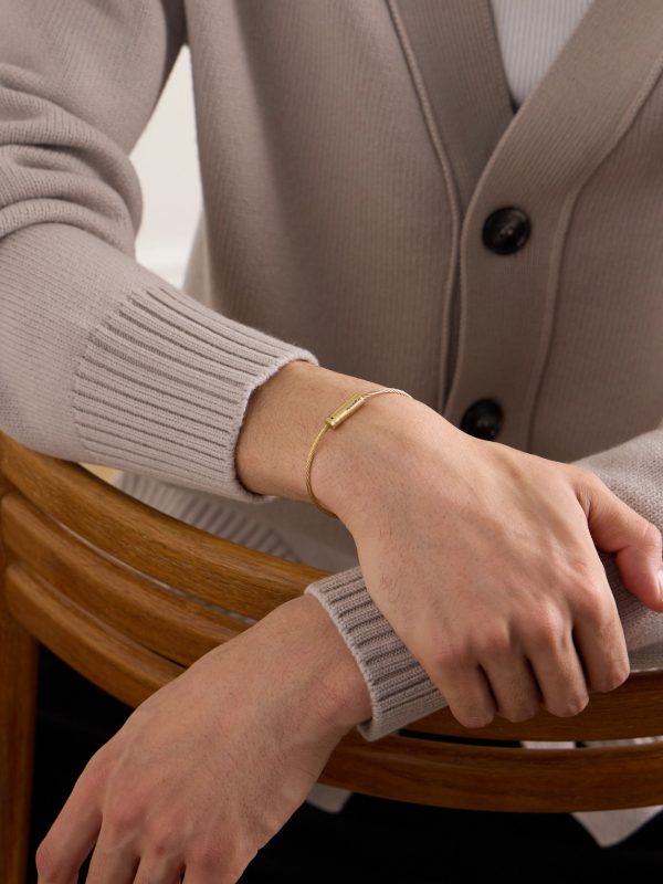 11g Brushed 18-Karat Gold Bracelet - FR