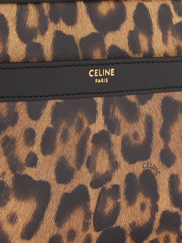 Leather-Trimmed Leopard-Print Coated-Canvas Messenger Bag - CU Leather-Trimmed Leopard-Print Coated-Canvas Messenger Bag - CU