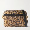 Leather-Trimmed Leopard-Print Coated-Canvas Messenger Bag Leather-Trimmed Leopard-Print Coated-Canvas Messenger Bag