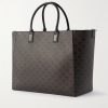 Cabas Triomphe Large Logo-Print Leather Tote Bag - BK