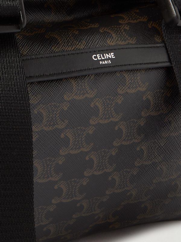 Triomphe Leather-Trimmed Logo-Print Coated-Canvas Backpack - CU Triomphe Leather-Trimmed Logo-Print Coated-Canvas Backpack - CU