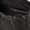 Triomphe Leather-Trimmed Logo-Print Coated-Canvas Backpack - E1 Triomphe Leather-Trimmed Logo-Print Coated-Canvas Backpack - E1