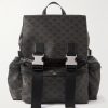 Triomphe Leather-Trimmed Logo-Print Coated-Canvas Backpack Triomphe Leather-Trimmed Logo-Print Coated-Canvas Backpack