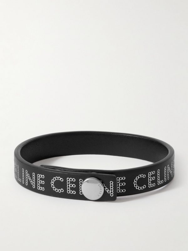 Studded Leather Bracelet - BK Studded Leather Bracelet - BK