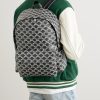 Triomphe Leather-Trimmed Logo-Print Coated-Canvas Backpack - OU