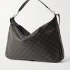 Romy Triomphe Large Leather-Trimmed Monogrammed Coated-Canvas Tote Bag - BK