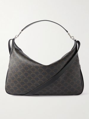 Romy Triomphe Large Leather-Trimmed Monogrammed Coated-Canvas Tote Bag Romy Triomphe Large Leather-Trimmed Monogrammed Coated-Canvas Tote Bag