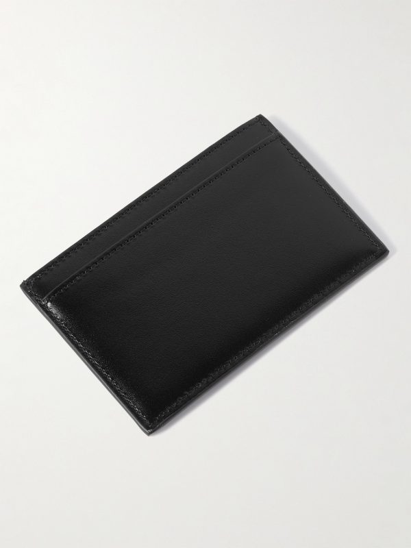 Triomphe Logo-Embossed Leather Cardholder - BK