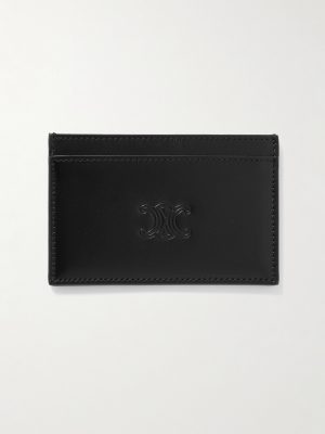 Triomphe Logo-Embossed Leather Cardholder