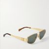 Triomphe Metal 03 D-Frame Gold-Tone Sunglasses - FR Triomphe Metal 03 D-Frame Gold-Tone Sunglasses - FR