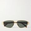 Triomphe Metal 03 D-Frame Gold-Tone Sunglasses Triomphe Metal 03 D-Frame Gold-Tone Sunglasses