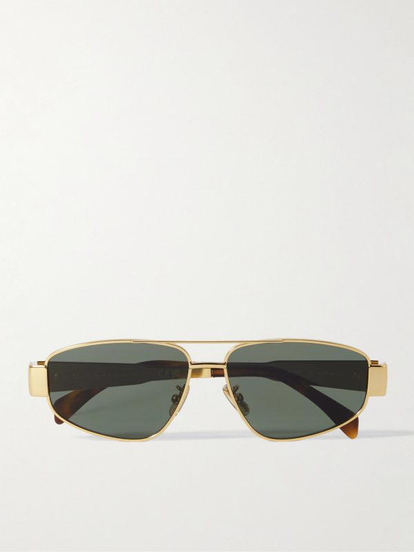 Triomphe Metal 03 D-Frame Gold-Tone Sunglasses Triomphe Metal 03 D-Frame Gold-Tone Sunglasses