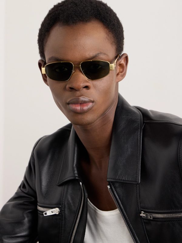 Triomphe Metal 03 D-Frame Gold-Tone Sunglasses - OU Triomphe Metal 03 D-Frame Gold-Tone Sunglasses - OU