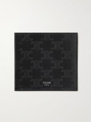 Triomphe Logo-Debossed Polished-Leather Billfold Wallet