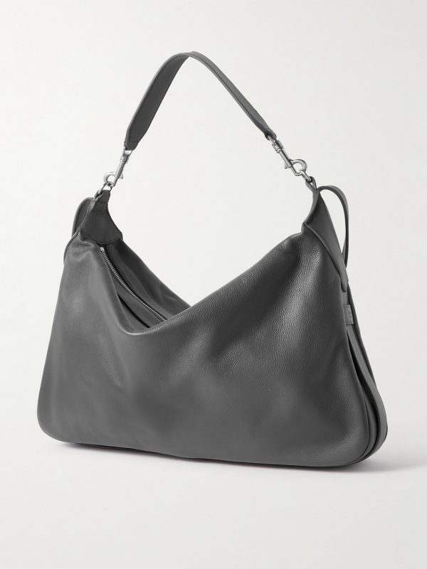 Romy Large Full-Grain Leather Messenger Bag - BK Romy Large Full-Grain Leather Messenger Bag - BK