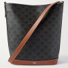 Triomphe Leather-Trimmed Logo-Print Coated-Canvas Tote Bag