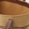 Striped Logo-Embroidered Leather-Trimmed Raffia Tote - E1 Striped Logo-Embroidered Leather-Trimmed Raffia Tote - E1