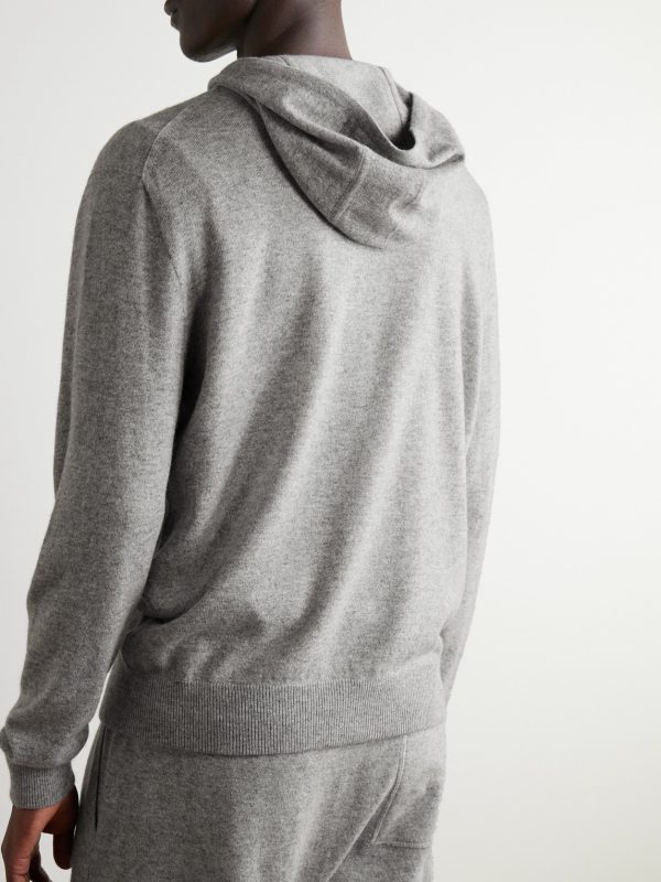Wool and Cashmere-Blend Zip-Up Hoodie - BK Wool and Cashmere-Blend Zip-Up Hoodie - BK