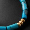 Gold Turquoise Beaded Bracelet - CU Gold Turquoise Beaded Bracelet - CU