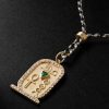 Gold, Silk, Diamond and Emerald Necklace - CU Gold, Silk, Diamond and Emerald Necklace - CU