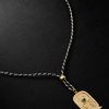 Gold, Silk, Diamond and Emerald Necklace Gold, Silk, Diamond and Emerald Necklace