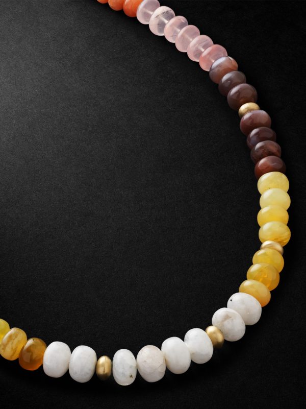 Gold Opal Beaded Necklace Gold Opal Beaded Necklace