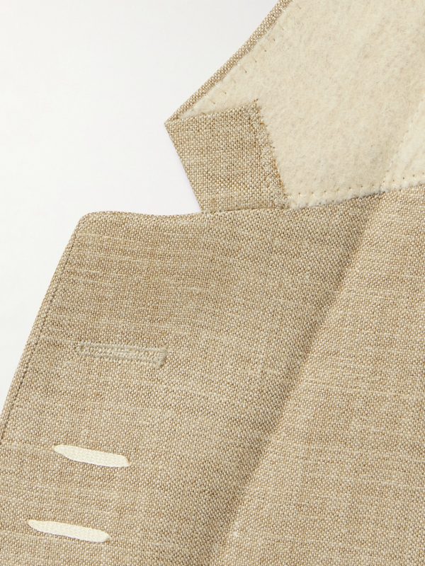 Wool, Silk and Linen-Blend Suit Jacket - E1 Wool, Silk and Linen-Blend Suit Jacket - E1
