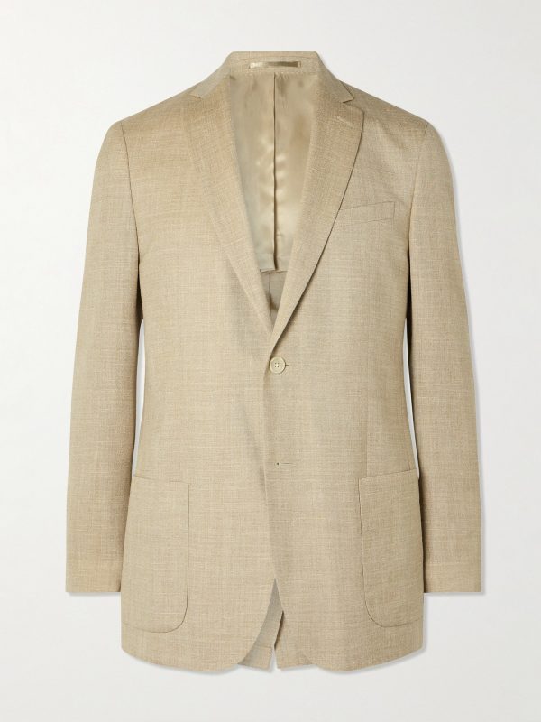 Wool, Silk and Linen-Blend Suit Jacket Wool, Silk and Linen-Blend Suit Jacket