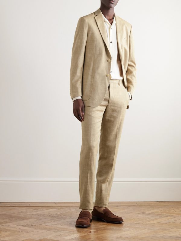 Wool, Silk and Linen-Blend Suit Jacket - OU Wool, Silk and Linen-Blend Suit Jacket - OU