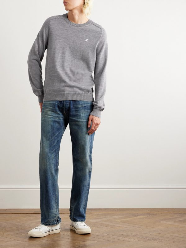 Logo-Embroidered Wool Sweater - OU Logo-Embroidered Wool Sweater - OU
