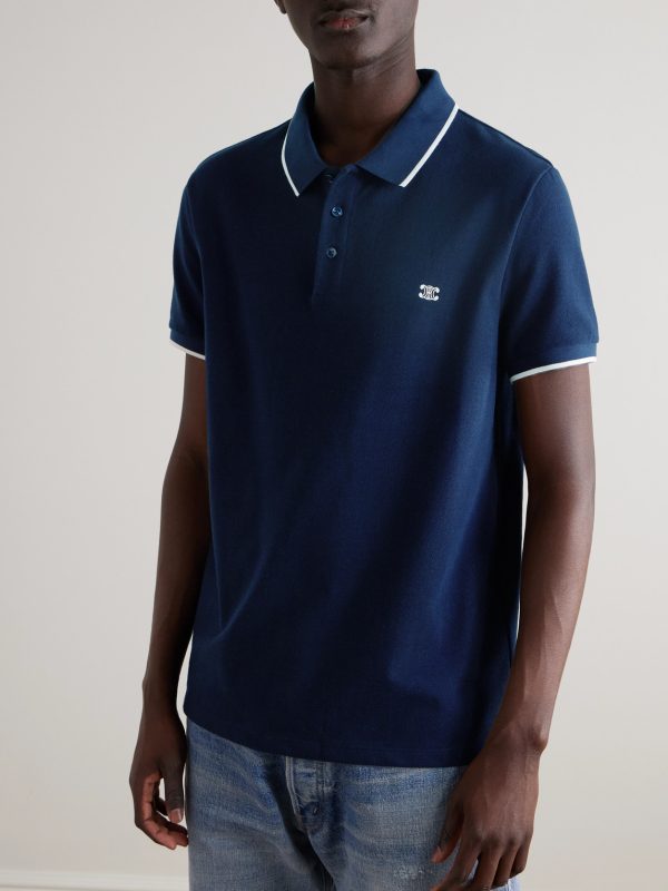 Logo-Embroidered Cotton-Piqué Polo Shirt - FR Logo-Embroidered Cotton-Piqué Polo Shirt - FR