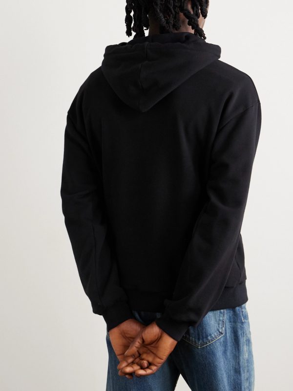Logo-Print Cotton-Blend Jersey Hoodie - BK