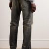 Wesley Straight-Leg Distressed Jeans - BK Wesley Straight-Leg Distressed Jeans - BK