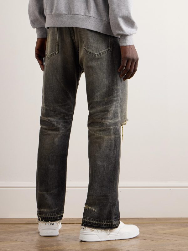 Wesley Straight-Leg Distressed Jeans - BK Wesley Straight-Leg Distressed Jeans - BK