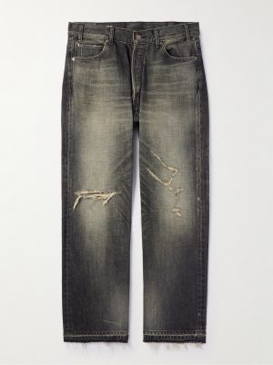 Wesley Straight-Leg Distressed Jeans
