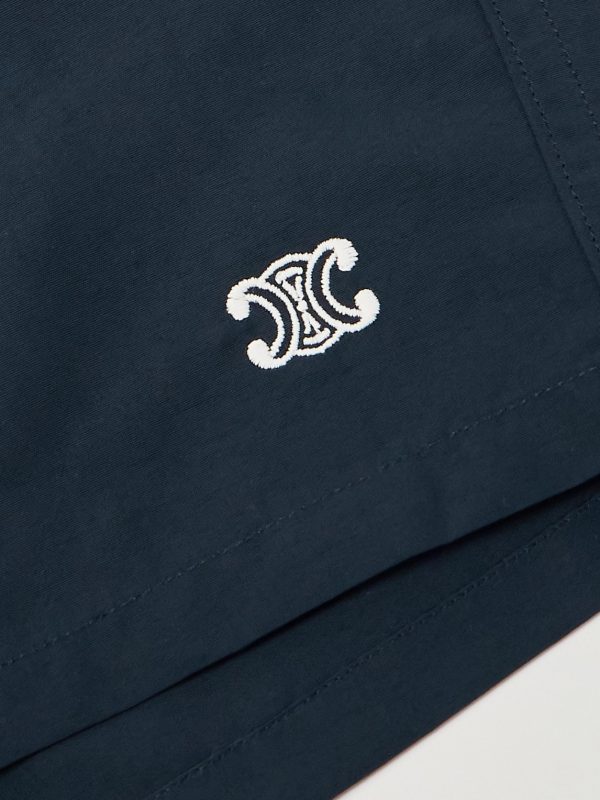 Straight-Leg Mid-Length Logo-Embroidered Swim Shorts - CU