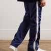 Straight-Leg Logo-Embroidered Striped Jersey Track Pants - BK Straight-Leg Logo-Embroidered Striped Jersey Track Pants - BK