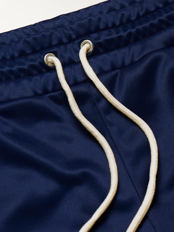 Straight-Leg Logo-Embroidered Striped Jersey Track Pants - CU Straight-Leg Logo-Embroidered Striped Jersey Track Pants - CU