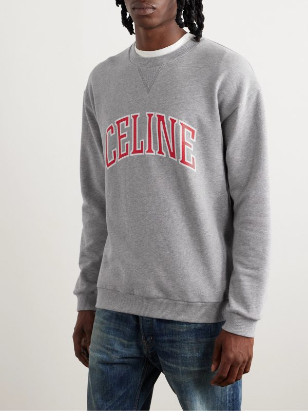 Logo-Print Cotton-Blend Jersey Sweatshirt - FR