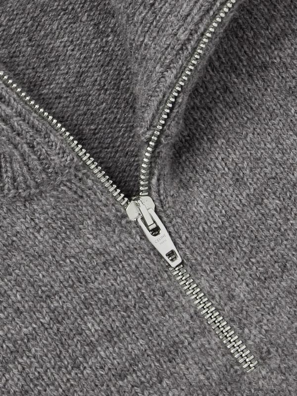 Logo-Embroidered Wool and Cashmere-Blend Half-Zip Sweater - CU Logo-Embroidered Wool and Cashmere-Blend Half-Zip Sweater - CU