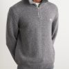 Logo-Embroidered Wool and Cashmere-Blend Half-Zip Sweater - FR Logo-Embroidered Wool and Cashmere-Blend Half-Zip Sweater - FR