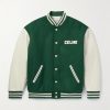 Teddy Logo-Appliquéd Wool-Blend and Leather Varsity Jacket Teddy Logo-Appliquéd Wool-Blend and Leather Varsity Jacket
