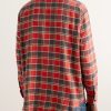 Frayed Checked Cotton-Flannel Shirt - BK Frayed Checked Cotton-Flannel Shirt - BK